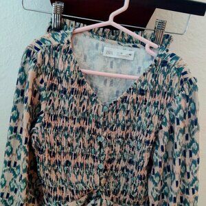 ZARA Girls 2-Piece Set – Long Sleeve Top & Beautiful Skirt